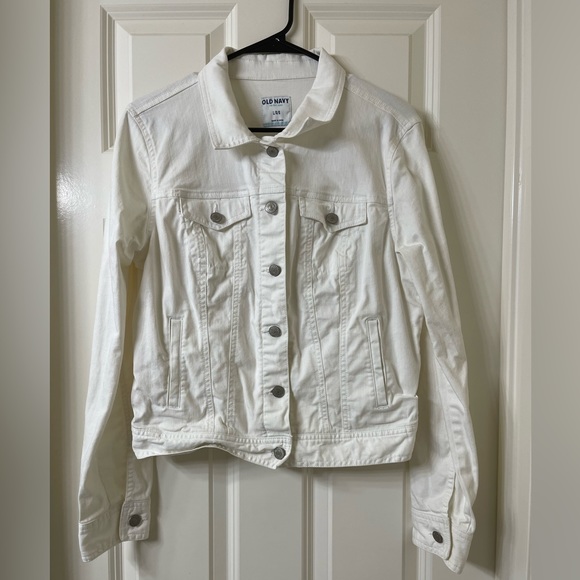 Old Navy Jackets & Coats Old Navy Large White Denim Jacket Poshmark